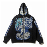 "Skeleton Graffiti" Full Zip Hoodie