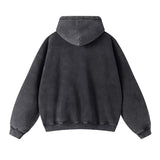 "Faded Black" Dual-Zip Hoodie