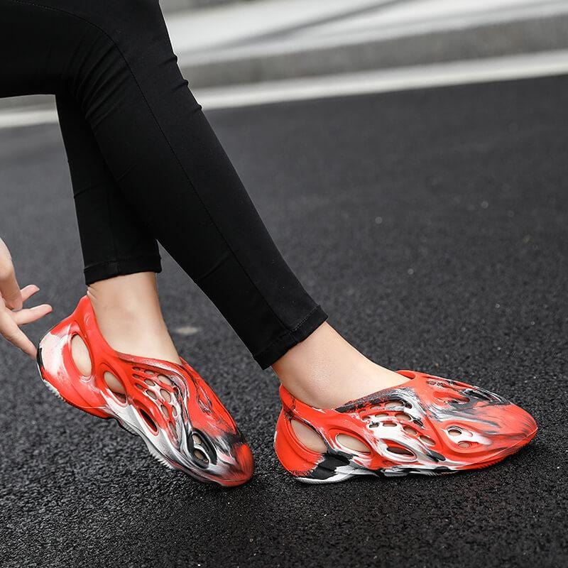Foam Runner Orange Red Camouflage
