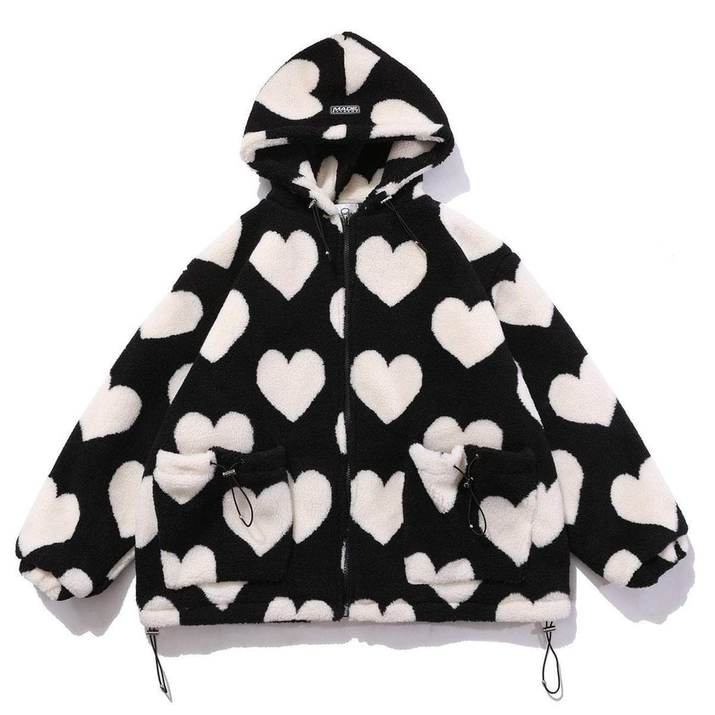 "Lovely Hearts" Winter Sherpa Coat