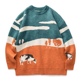 "Prairie Cow" Pattern Sweater