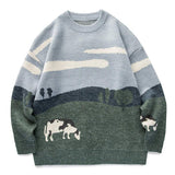 "Prairie Cow" Pattern Sweater