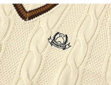 "Bear Embroidery" Knit Vest