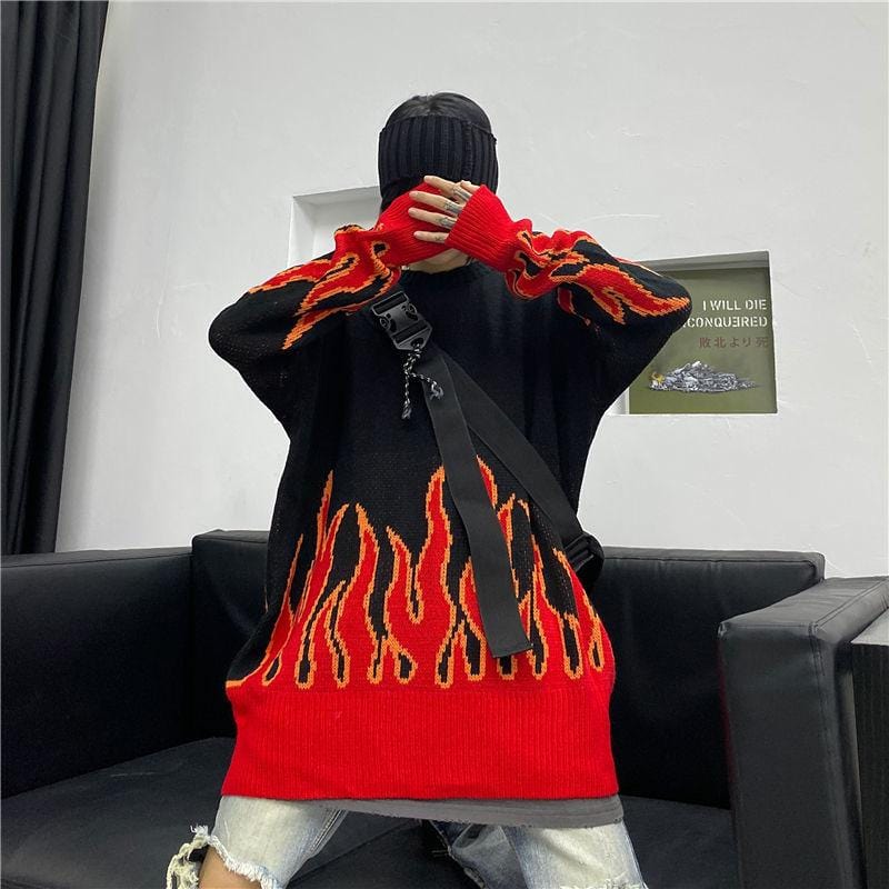 Jacquard "Flame" Sweater
