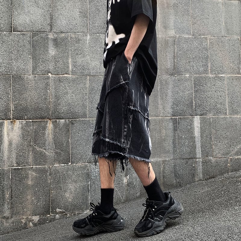 "Distressed" Denim Shorts