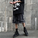 "Distressed" Denim Shorts