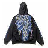 "Skeleton Graffiti" Full Zip Hoodie