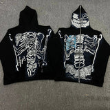 "Skeleton Graffiti" Full Zip Hoodie