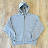 "Faded Gray" Dual-Zip Hoodie