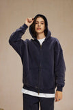 "Faded Navy Blue" Dual-Zip Hoodie