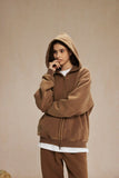 "Faded Brown" Dual-Zip Hoodie