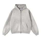 "Faded Gray" Dual-Zip Hoodie