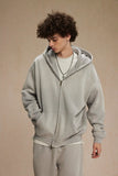 "Faded Gray" Dual-Zip Hoodie