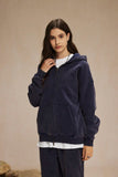 "Faded Navy Blue" Dual-Zip Hoodie