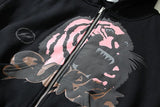 "Tiger-Motif" Zip Hoodie