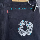 "The Cotton Wreath" Rhinestone Jeans