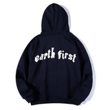 "Earth First" Zip Hoodie