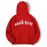 "Earth First" Zip Hoodie