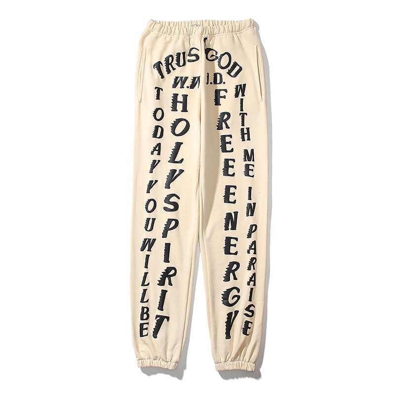 "Trust God" Sweatpants - Cream