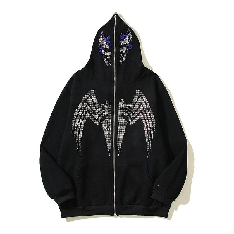 "Skull Spider" Zip Hoodie