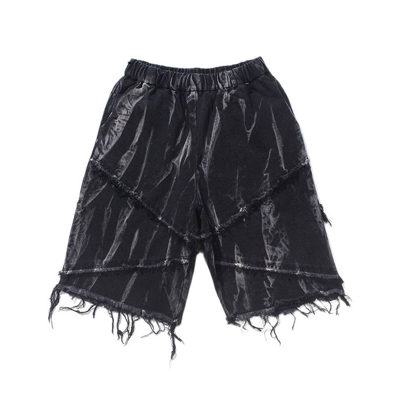 "Distressed" Denim Shorts