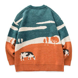 "Prairie Cow" Pattern Sweater