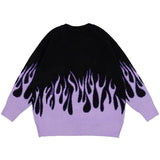 "Flame Butterfly" Embroidery Sweater