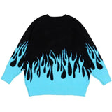 "Flame Butterfly" Embroidery Sweater