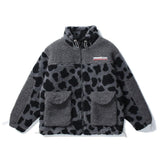 "Cow Spots" Winter Sherpa Coat