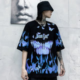 "Blue Flame Butterflies" Tee