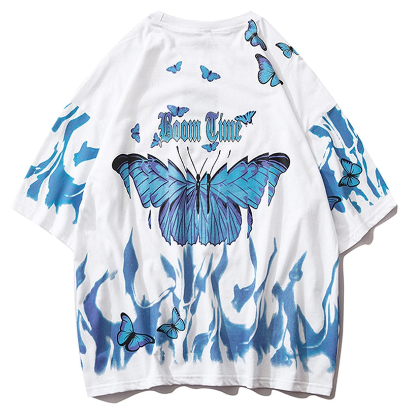 "Blue Flame Butterflies" Tee