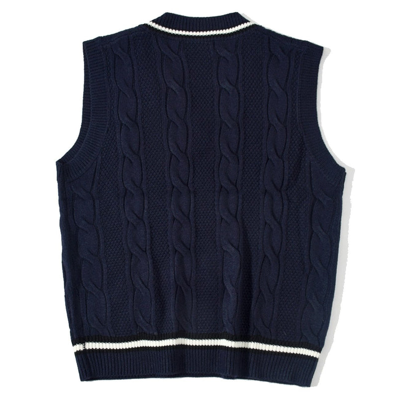 "Bear Embroidery" Knit Vest