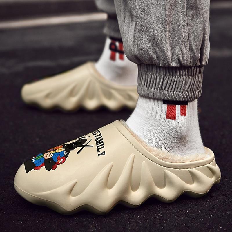 We Are Family Foam Slide Beige (Fur)