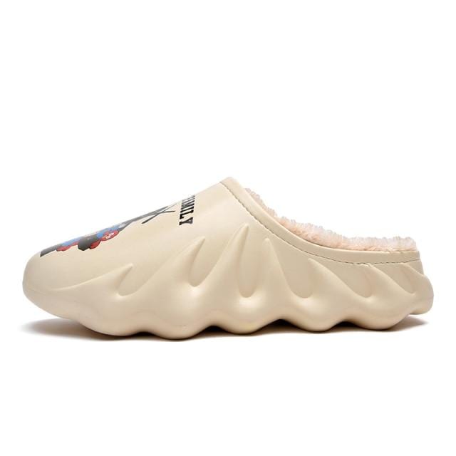 We Are Family Foam Slide Beige (Fur)