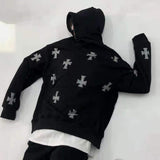 "Rhinestones Cross" Hoodie