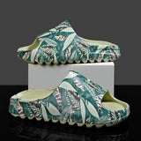 Jungle Leaves Foam Slide Sesame Green