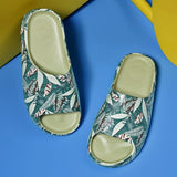 Jungle Leaves Foam Slide Sesame Green