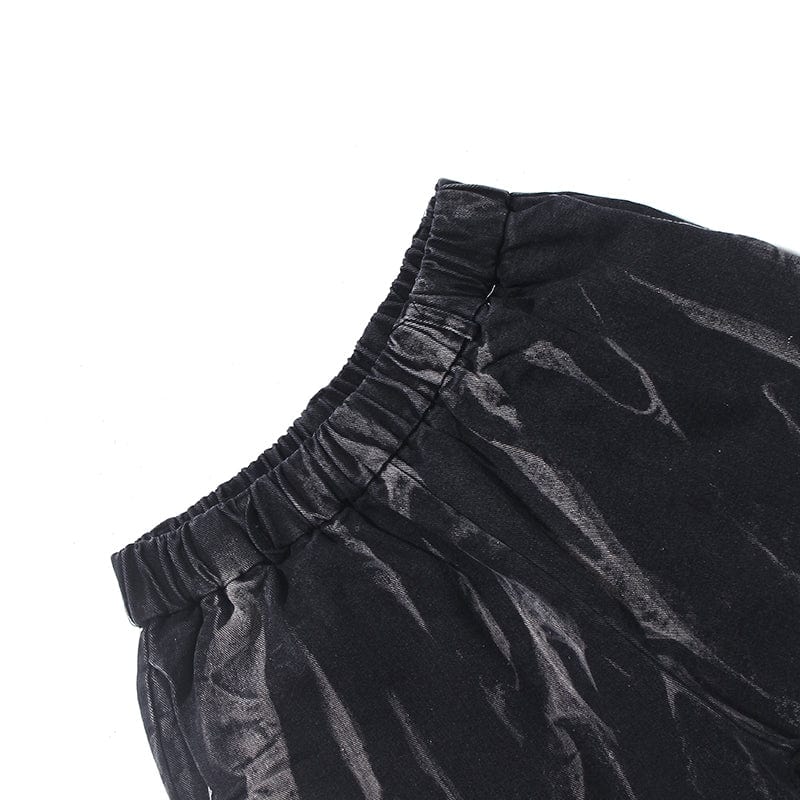 "Distressed" Denim Shorts